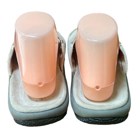 LL Bean Light Gray Suede Leather Slide Slip-On Mule Sandals Women’s 8.5 - Picture 10 of 12